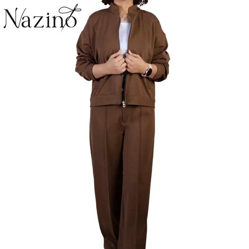 ست ورزشی سویشرت و شلوار زنانه مدل AT101